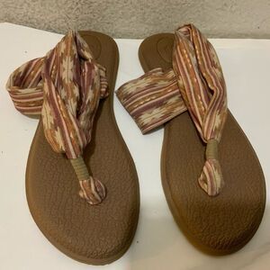 Sanuk Womens Size 8 Yoga Sling 2 Trail Sandals Flip Flops Sedona Summer Beach